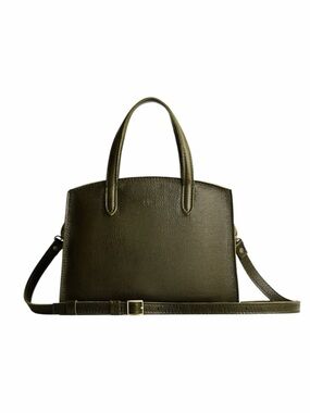 Portland Leather Olive Green Structured Leather Tote